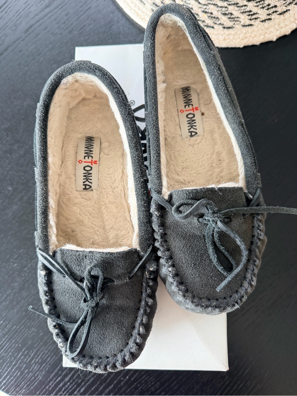 Minnetonka fur lined moccasins